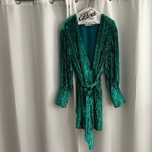 ASOS Green Sequin Mini dress
